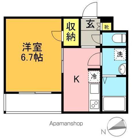 GRAN PASEO高井戸(1K/3階)の間取り写真