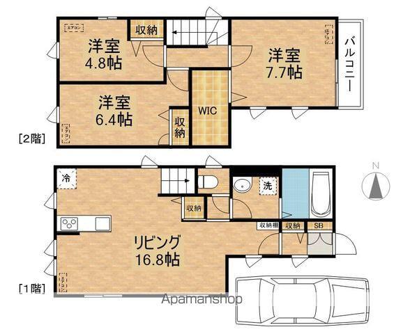京王電鉄京王線 仙川駅 徒歩19分 2階建 築1年(3LDK)の間取り写真