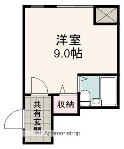 ガーデンハウス雅 D棟(ワンルーム/2階)の間取り写真