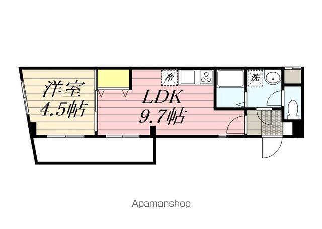 CARMANT MAISON(1DK/2階)の間取り写真