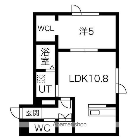 マリーノ幸町(1LDK/1階)の間取り写真