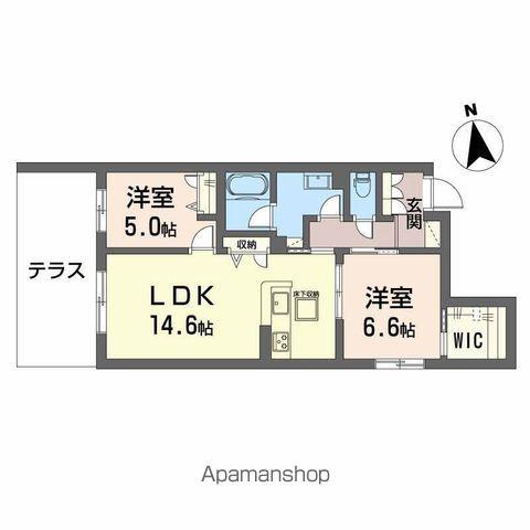 グランステラ鳳(2LDK/1階)の間取り写真