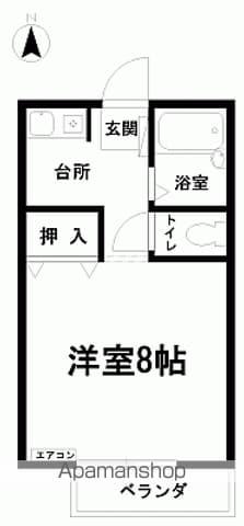 グリーンハイツ八ツ坂B(1K/2階)の間取り写真