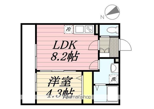 AJ稲毛(1LDK/2階)の間取り写真