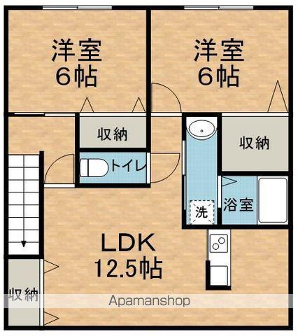 サンガーデンほたかC(2LDK/2階)の間取り写真