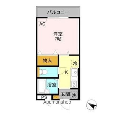 おおみなみ(1K/3階)の間取り写真