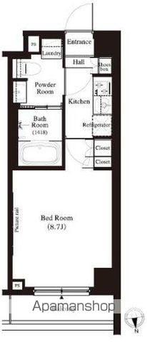 アーバンパーク江古田の森(1K/2階)の間取り写真