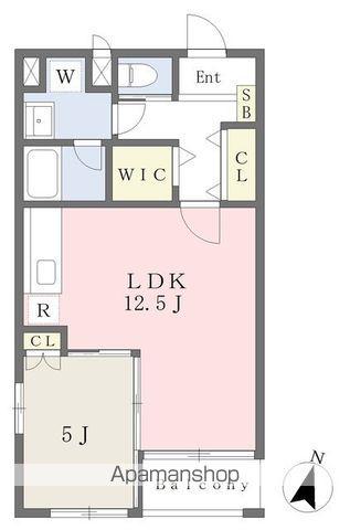 グランデージ上杉(1LDK/1階)の間取り写真