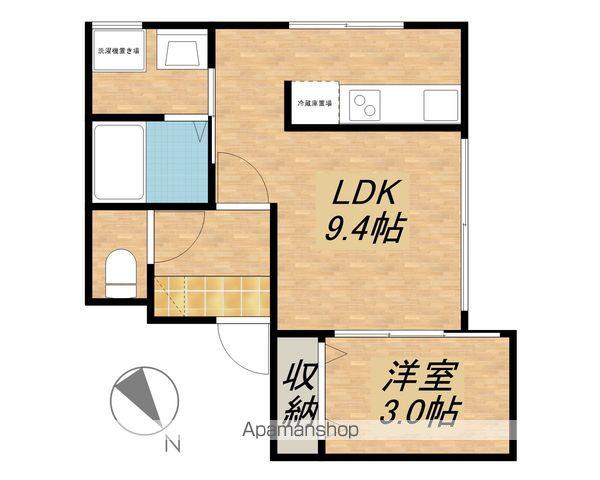 エクセルピーク(1LDK/1階)の間取り写真