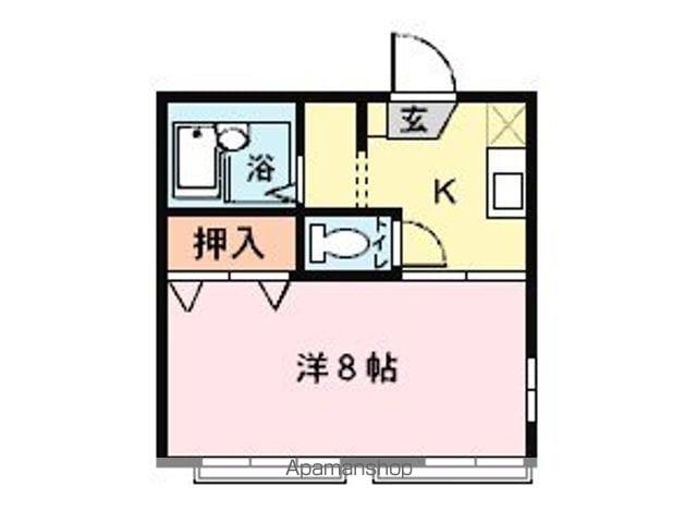 ハイツヴェルディ(1K/1階)の間取り写真