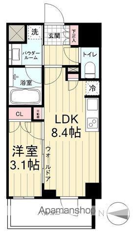 パレステージ六町Ⅴ(1LDK/6階)の間取り写真