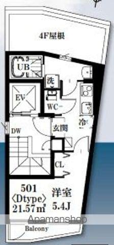 シャッツクヴェレ梅里(1K/5階)の間取り写真