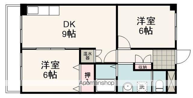 コイズミビル(2DK/2階)の間取り写真