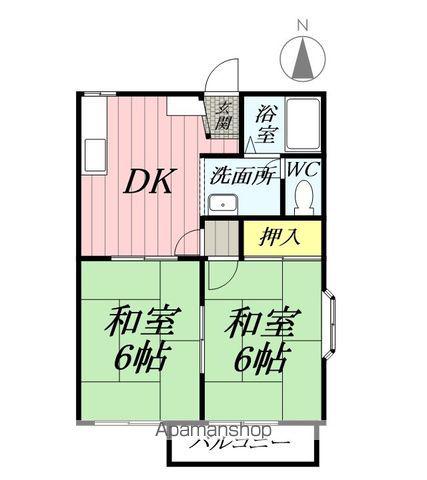 イトウコーポ(2DK/2階)の間取り写真