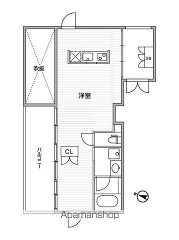 GRAN DUO YOYOGI2(ワンルーム/3階)の間取り写真