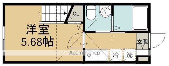 シティハイツ霞ヶ関(1K/2階)の間取り写真