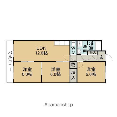 サンシャインヒル(3LDK/4階)の間取り写真