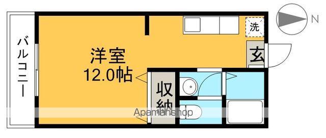 パークハイツ(ワンルーム/1階)の間取り写真