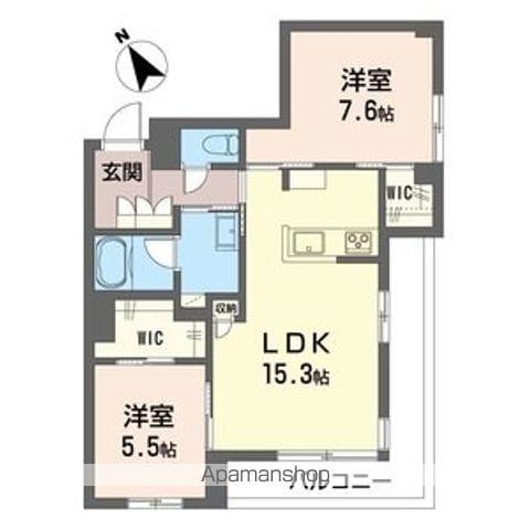 ミラソーレ(2LDK/1階)の間取り写真