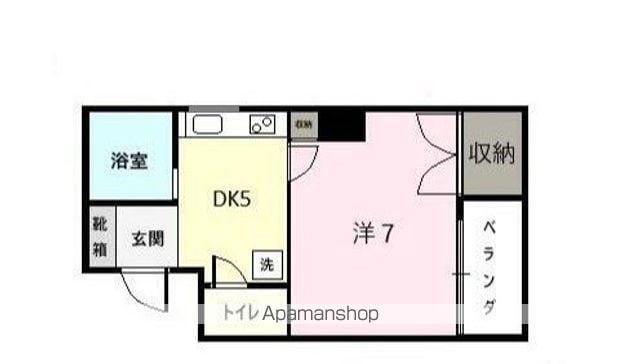 KOWAビル(1DK/2階)の間取り写真