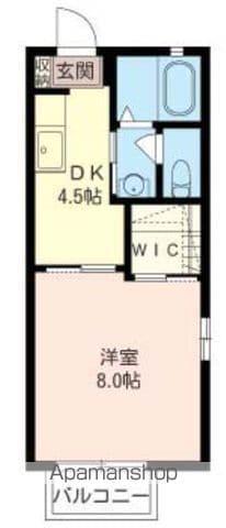 リヴェール G棟(1DK/1階)の間取り写真