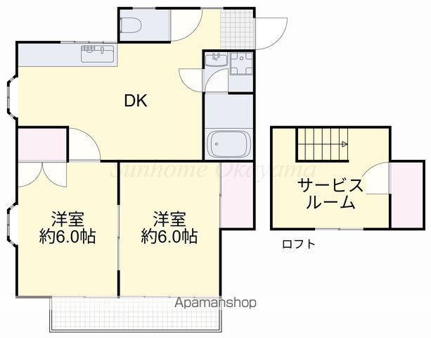 サンハイツテラオⅡ(2SDK/2階)の間取り写真