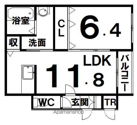 PEARL(1LDK/3階)の間取り写真