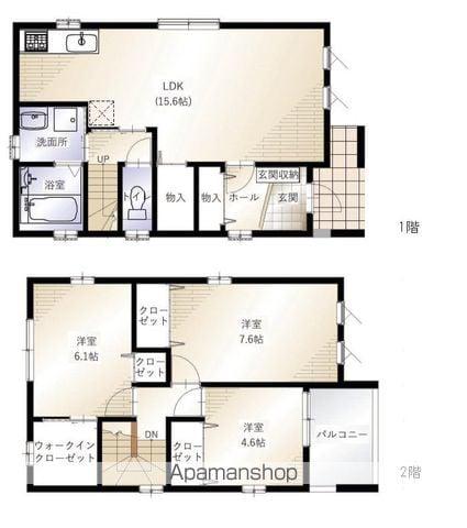 南海電鉄高野線 百舌鳥八幡駅 徒歩7分 2階建 新築(3LDK)の間取り写真