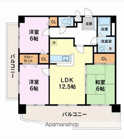スティルティ(3LDK/4階)の間取り写真