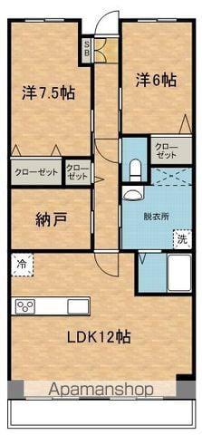 TWINマンションW棟(2SLDK/6階)の間取り写真
