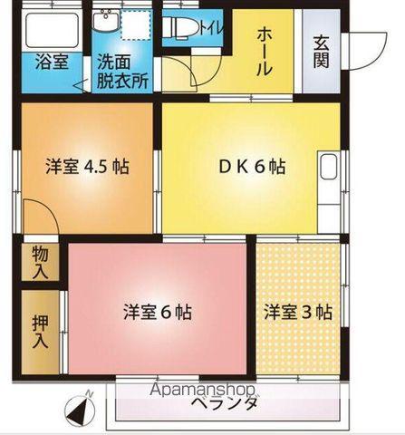 パーク稲穂(3DK/2階)の間取り写真