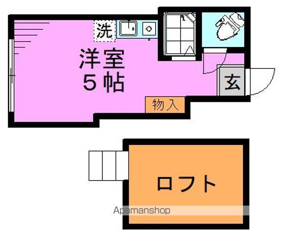 アーバンプレイス中野XⅢ(ワンルーム/2階)の間取り写真