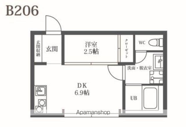 SORANONE(1DK/2階)の間取り写真