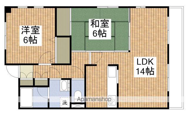 ロイヤルパレス上所(2LDK/2階)の間取り写真