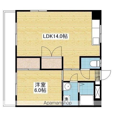 ロータスハイツ(1LDK/3階)の間取り写真