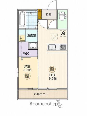 PRIMEURⅢ(1LDK/2階)の間取り写真