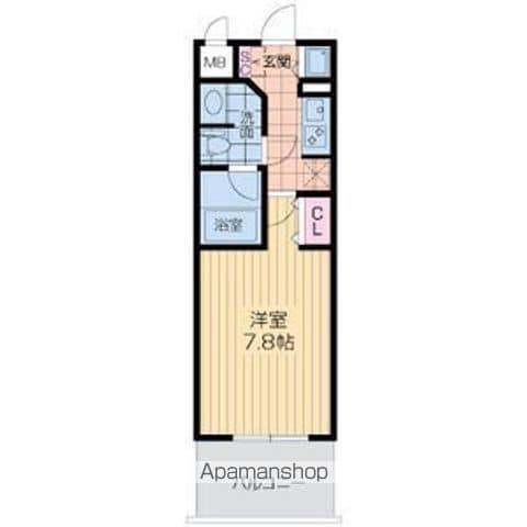 セノアタワー泉(1K/5階)の間取り写真