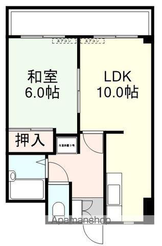 椎山マンション(1LDK/2階)の間取り写真