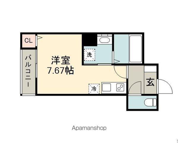 THE NOBLES 諏訪野町Ⅱ(ワンルーム/1階)の間取り写真
