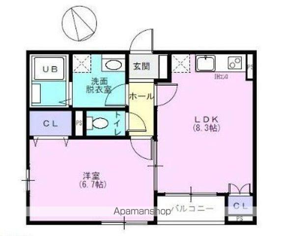 アルプス(1LDK/1階)の間取り写真