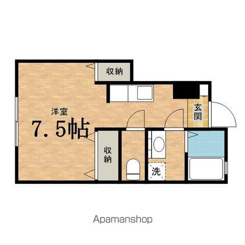 トライブロス(ワンルーム/1階)の間取り写真