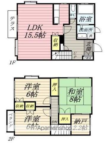 アトレ花ヶ谷B(3LDK)の間取り写真