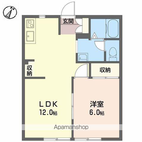 フロイデハイツ(1LDK/1階)の間取り写真
