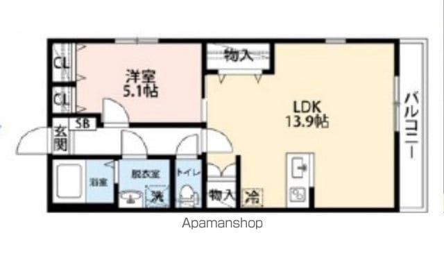 エクセラン上本郷Ⅱ(1LDK/2階)の間取り写真
