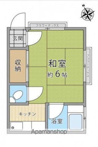 アイビーハウス(ワンルーム/2階)の間取り写真