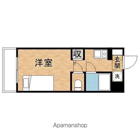 多摩学生マンション(1K/2階)の間取り写真