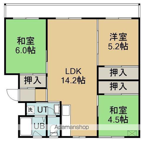 ポチタマたによし(3LDK/3階)の間取り写真