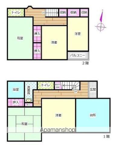 山陽本線 網干駅 徒歩31分 2階建 築36年(4LDK)の間取り写真
