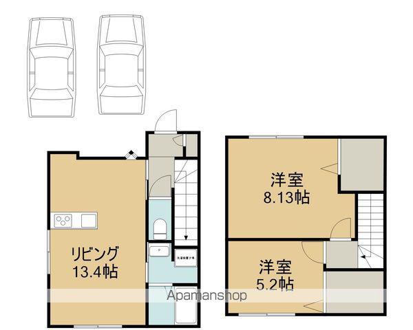 叡山電鉄 二軒茶屋駅(京都) 徒歩24分 2階建 築1年(2LDK)の間取り写真