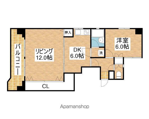 パークサイド鶴舞(1LDK/5階)の間取り写真
